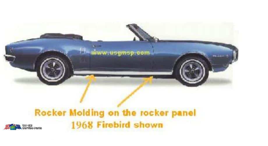 Rocker Panel Moldings: 67-69 Firebird (ea)
